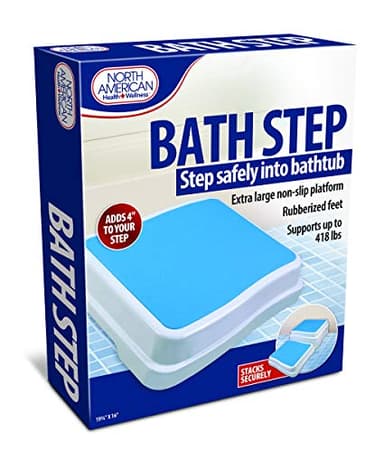 Bath Step Safety Stool Non-Slip Kitchen Support Mobility Aid Stackable Padded Anti Elderly Shower Stepping Disability Door Walking Height Adjustment Bathroom Grip Resistant