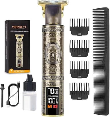 Upgraded Hair Clipper for Men, Hair Trimmer Shaver with LCD Display, Professional Beard Trimmer Barber Clippers Cordless Detailer Trimmer, Long-Lasting Battery Clippers for Haircuts, Gifts for Men