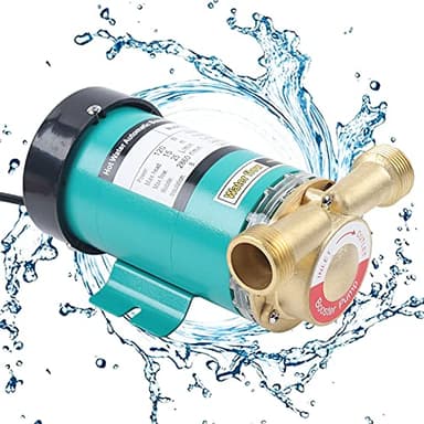 ROMYIX 120W 25L Hot Water Pressure Pump,Household Shower Taps Booster Pump Stainless Steel Circulating Pump for Domestic Central Heating System, 25L/min,15m/50ft