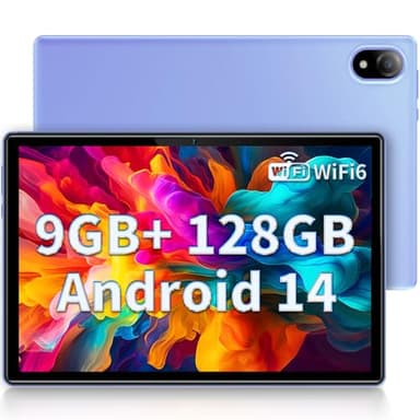 DOOGEE U10 Tablets 10 inch Android 14 Tablet PC, 9GB RAM+128GB ROM(1TB TF), Quad-Core 2.0 GHz/1280 * 800 HD+ IPS/WiFi 6/Bluetooth 5.0/5060mAh/5MP+8MP/OTG/Type C/3.5mm Headphone Jack(Purple)