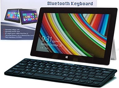 Navitech Black Slim Wireless Windows Bluetooth Keyboard Compatible With The Blackberry Playbook 64 GB As Sold in Currys/PC World