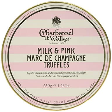 Charbonnel et Walker Double Layer Milk and Pink Champagne Truffles, Large