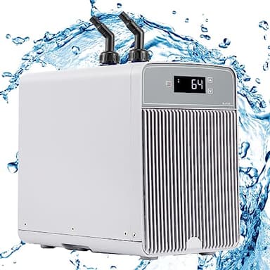 Poafamx Aquarium Chiller 42Gal Hydroponics Water Chiller 1/10 HP for Saltwater Freshwater Fish Axolotl Coral Jellyfish with Pump and Pipe 110V