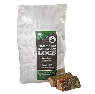 Kiln Dried Ash Hardwood Logs - Jumbo 60 Litre Sack (approx 18kg) Perfect for Log Burners, Wood Stoves Open fires, Fire Pits and Pizza Ovens - Woodsure Approved (5 x 60L Sacks)