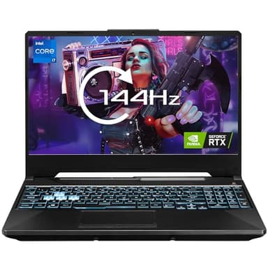 MESH Computers ASUS TUF Gaming A15 FA506NC 15.6-inch FHD 144Hz Gaming Laptop (AMD Ryzen 5 7535HS, 64 GB DDR5 RAM 5600 MHz, 2000 GB SSD, NVIDIA GeForce RTX 3050 4GB GDDR6, Wi-Fi 6, Windows 11 Pro)