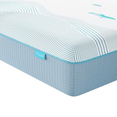 Vesgantti Single Mattress, 18CM Ocean-Inspired Single Memory Foam Mattress with Cooling Gel Foam and Breathable Mesh - Medium Firm, 90x190x18cm