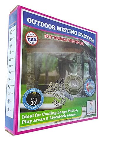 Patio Misting System - Retail Box Misting System -Customize and Build Your own misting System - 3/8 Inch Do It Yourself Misting System (100 Ft - 25 Nozzle System)
