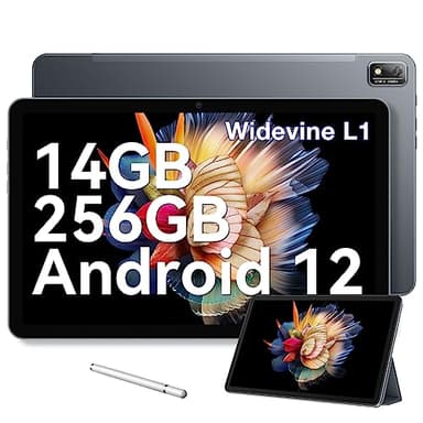 Blackview Tab16 Tablet 11 inch Android Tablets with Sim Card Slot, 14GB+256GB/1TB TF, 2000×1200 FHD+IPS Display, 4G LTE 5G WiFi, 13MP+8MP, 7680mAh Battery, Widevine L1, TÜV Certified with Stylus