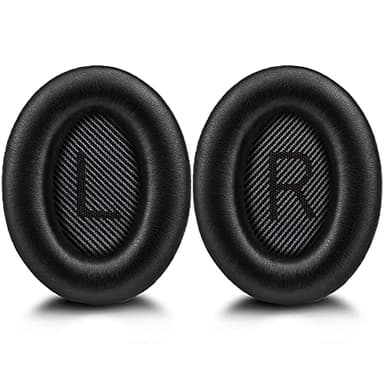 Bose QuietComfort 35 (QC35 II) Headphones Replacement Earpads by Link Dream Soft Protein Leather Replacement Ear Pads Cushions for Bose QC35 QC25 QC15 QC2/ Ae2 Ae2i Ae2w/ Sound Link/Sound True (Black)