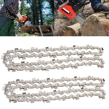 Putentfun 2 Pack Chainsaw Chain for 16 Inch (40cm) Bar,56 Drive Links, 3/8"LP 0.050" Gauge, Replacement Chain fits for Oregon Titan TTL758CHN, Einhell GH-EC 2040, McCulloch, Black & Decker Chainsaws