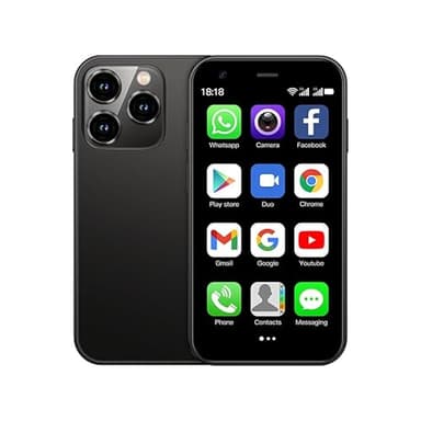 CatCalls Mini Smartphone Unlocked 4G Mobile Phone, 3.0 inches,32GB【Expandable up to 128GB】,Dual SIM Dual Camera, Android 10.0,Support WiFi Bluetooth Backup Phone (XS15-Black)