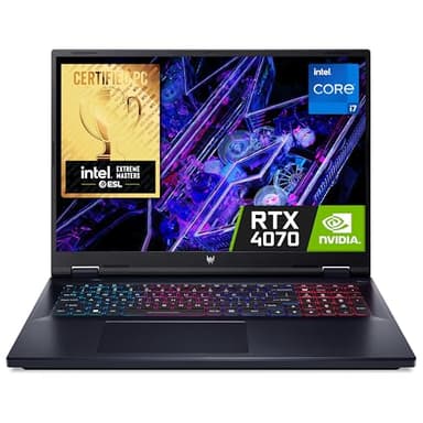 Acer Predator Helios Neo 18 PHN18-71 Gaming Laptop - Intel Core i7-14700HX, 16GB, 1TB SSD, NVIDIA GeForce RTX 4070 8G, 18"WQXGA IPS 165Hz DCI-P3 100%, Windows 11 , Black