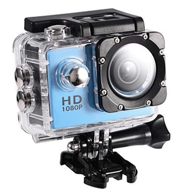 Mini DV Sports Camera,Action Camera 4K Waterproof 30m Outdoor Sports Video DV Camera 1080P Full HD LCD Mini Camcorder Mounting Accessories Kits(blue)