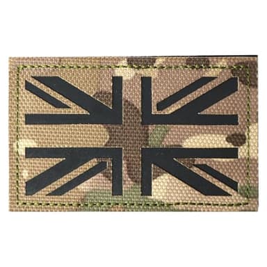 Kighdel British Union Jack Patch Tactical, Airsoft Patches Union Jack Velcro Patch Military Patches Suitable for Military Tactical Bags Jackets Jeans Hats Camouflage Uniforms