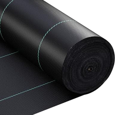 VELPAX 2m x 50m Heavy Duty Weed Control Fabric,Ground cover Membrane,UV stabilised Weed Barrier Fabric for Landscaping Driveway Gravel Artificial Grass Lawn Underlay Woven Roll Ground Cover