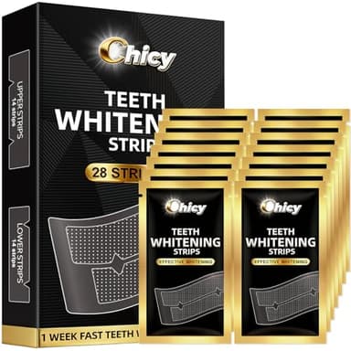 Teeth Whitening Strips 14 Treatments - Enamel-Safe & No-Sensitivity & No-Slip Whitening Strips - Fast Teeth Whitening Result in 7 Days - Whitening Kit for Coffee, Wine Stains Removal, Mint Flavor