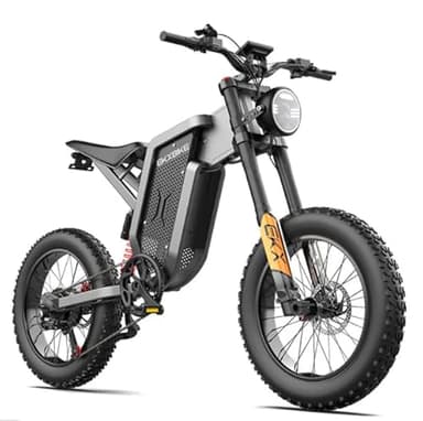 Vikzche Q EKX X21 Electric Dirt Bike for Adults 48V 35AH Sam-sung Battery Full Suspension Snow Electric Motorcycles 20“*4.0 Off Road Tyre Mountain Ebike