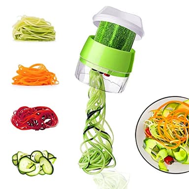 Spiralizer, 4-in-1 Handheld Vegetable Chopper, Suitable for Shredding, Slicing Vegetables and Fruits