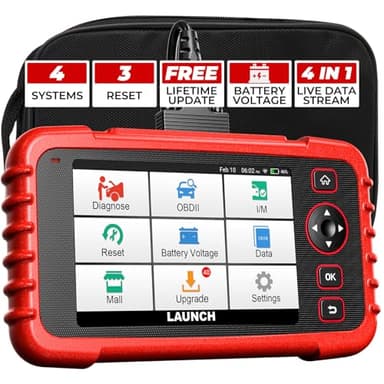 LAUNCH OBD2 Scanner CRP123X V2.0 2025 Version. ABS SRS Engine Transmission Car DiagnosticTool, 7 Service Functions, Lifetime Free Update, Battery Test
