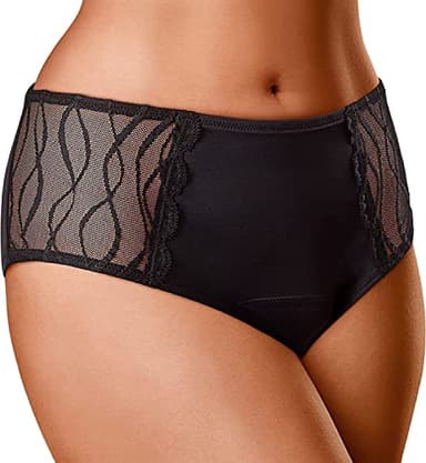 TENA Silhouette, Women's Washable Incontinence Pants, Soft and Stretchy,3X Protection for Light Leaks, Dry and Secure with Odour Control,Pack of 1, Black, Size M