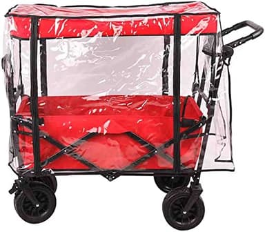 Folding Shopping Cart Rain Cover - Lightweight Hand Pulled Wagon Trailer Rain Cover for Outdoor Use,Portable Shopping Trolley Rain Cover(not including the car)