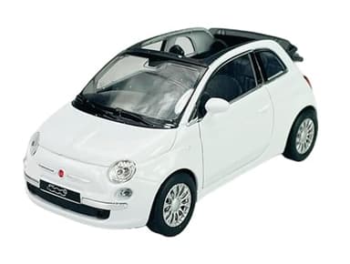 Welly Fiat 500C Convertible White from 2009 1/34-1/39 Metal Model Car Die Cast New in Box