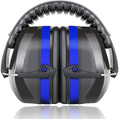 YANKUIRUI Ear Defenders Muffs Noise Reduction SNR 36dB Safety Ear Protectors Provide Hearing Protection For Shooting,Construction,Yard Work,Machinery Work Mowing (Style2(Blue))