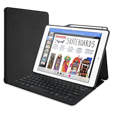 ProCase iPad Pro 12.9" 2017/2015 Keyboard Case, Built-in Apple Pencil Holder, Lightweight Folio Stand Protective Smart Book Cover with Wireless Keyboard for Apple iPad Pro 12.9 1st / 2nd Gen –Black