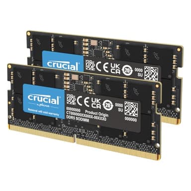 Crucial DDR5 RAM 32GB Kit (2x16GB) 5600MHz SODIMM, Laptop Computer Memory, Mini PC, High Performance RAM (or 5200MHz, 4800MHz), CL46 - CT2K16G56C46S5