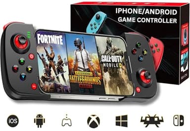 MAJESTECH iPhone/Android Game Controller (NEW 2024) Play COD, Fortnite, Minecraft, Emulator, Xbox, Playstation! Mobile Phone Controller for Gaming, Bluetooth Controller Gamepad iPhone 14 13 12 Samsung
