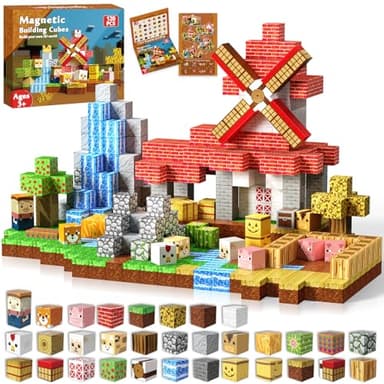 Goody King Magnetic Building Blocks, 120Pcs Magnetic Tiles Stacking for kids Boys and Girls Aged 3 4 5 6 7 8 Years Old Learning Educational Toys as A Birthday Gifts