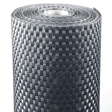 GardenersDream Rattan Fence Screening - Heavy Duty Outdoor Fence Cover - Easy to Install Balcony Privacy Screen - Decorative Fences for Gardens, Borders, Patios, and Fences (Dark Grey - 1m x 1m)