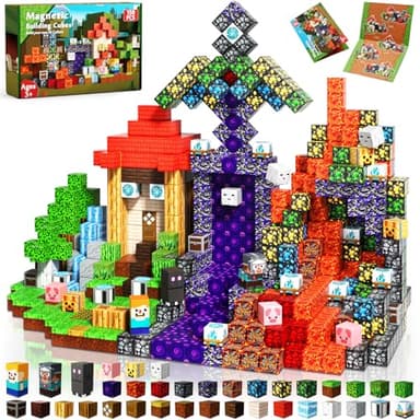 Annexfun Magnetic Blocks - 150PCS Magnetic Building Blocks Forest Portal Building Cubes Toys Montessori Toddler Birthday Gifts -STEM Construction Toys for Kids Ages 3 4 5 6 7 8 9