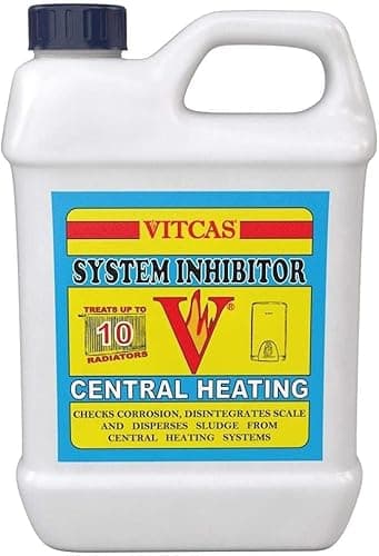 VITCAS 1 liter Central Heating System – Inhibitor – Concentrate - Prolongs Boiler Life – Protect From Scale – Sludge Remover – Corrosion – Easy to Use
