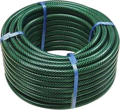30M Garden Hose Pipe Reel - Reinforced Tough Outdoor Water Hosepipe Metre Green Quality | Strong Durable Long Lasting | Watering Gardening (30m)